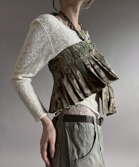 【RE;CIRCLE】 RE  Military Camouflage Wrap Skirt / 260226-013