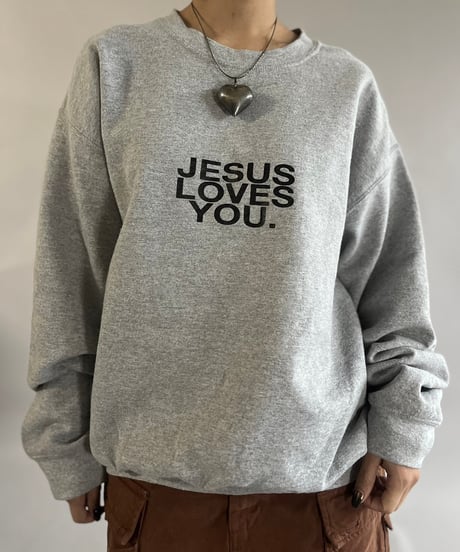 【USED】 JESUS LOVES YOU L/S Sweat Top /241109-017
