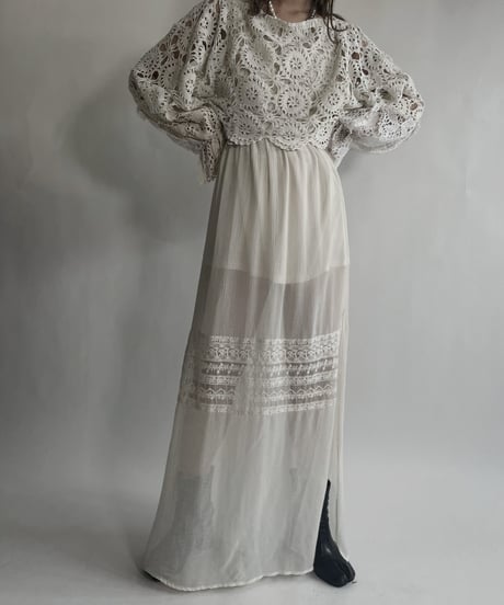【RE;CIRCLE】 RE Crochet Cord Top / 220623-022
