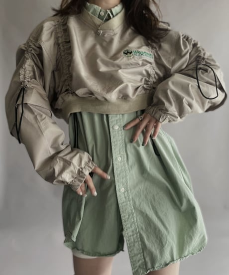 【RE;CIRCLE】 RE Nylon Drawcord Pullover Beige / 230309-013