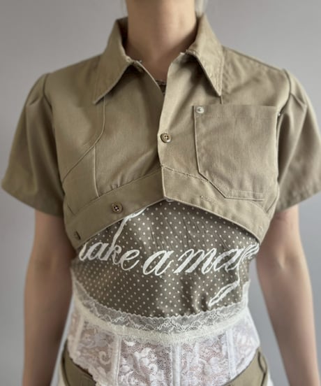 【Chinatsu Aoyama】 RE Makers Shirt Khaki / 260702-005