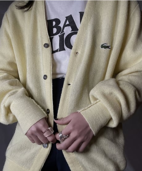 【USED】 LACOSTE Acrylic Knit Cardigan  ⑥ / 220111-007