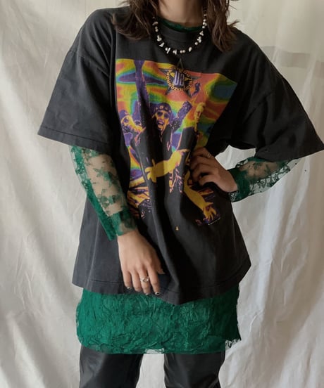 【USED】 Flower Patterned Race  Dress/210217-023