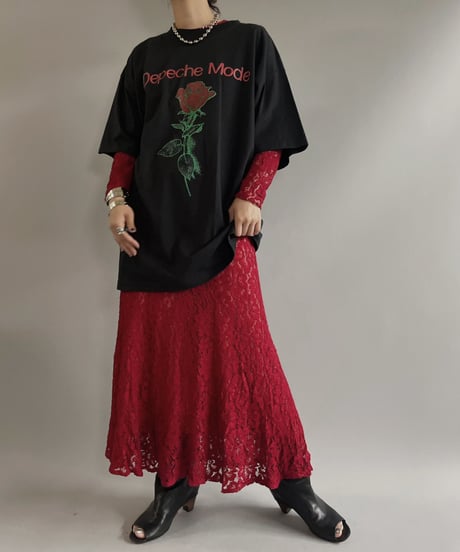 【USED】 Flower Pattern Lace One-piece / 230701-011