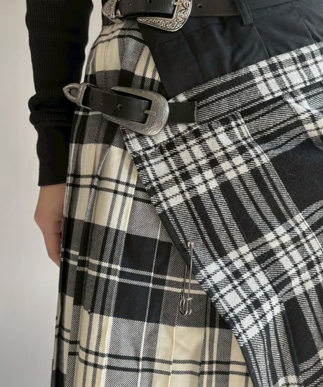 【RE;CIRCLE】 RE Kilt Long Skirt / 251204-008