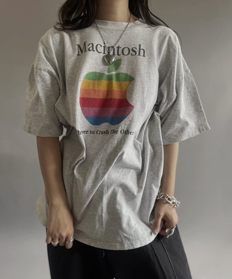【USED 】Made in USA 90's Macintosh Apple T-Shirt /240429-068
