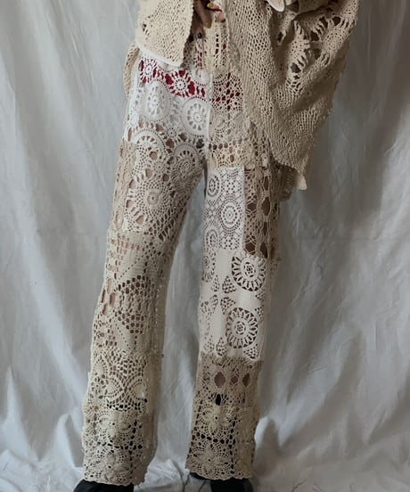 【RE;CIRCLE】 RE Crocket Patchwork Pants①/210521-057