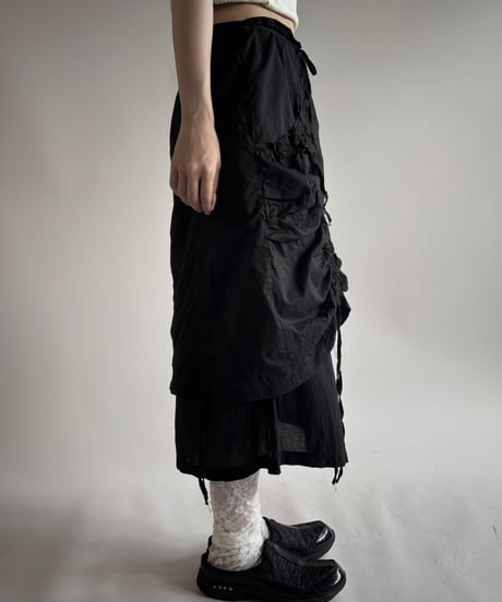 【USED】 Drawcord Design Skirt /250802-006