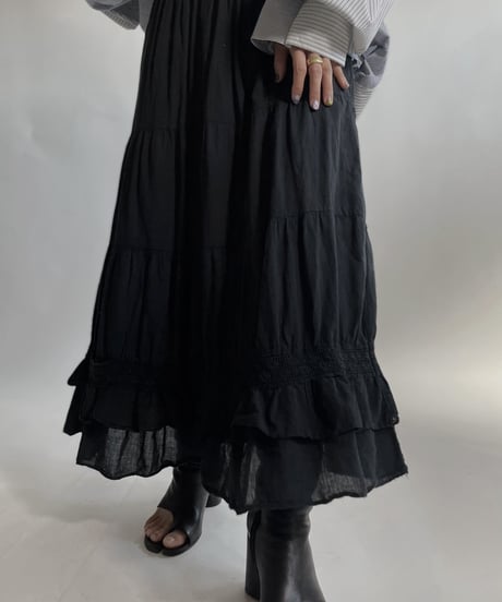 【USED】 Cotton Long Skirt / 220423-032