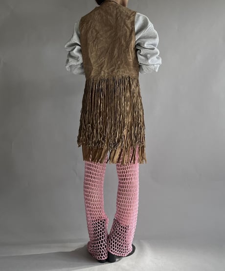 【USED】 Suede Fringe Skirt / 241214-013