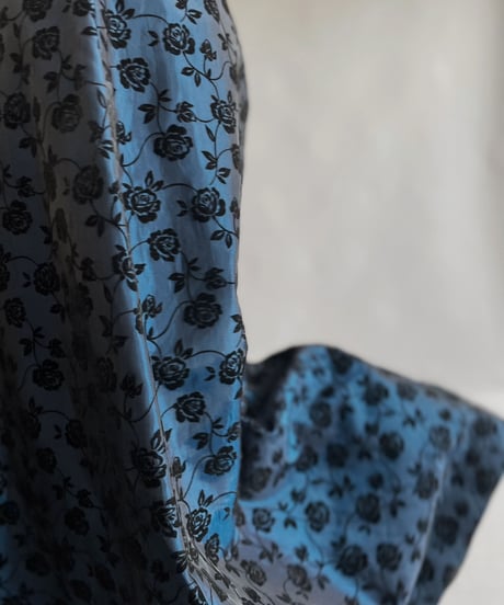 【USED】 Flower Pattern Poly Long Skirt / 230520-028