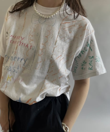 【USED】 JERZEES Hand Paint T-Shirt  /240608-020