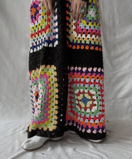 【RE;CIRCLE】 RE Granny Knit Long Skirt②/211014-013