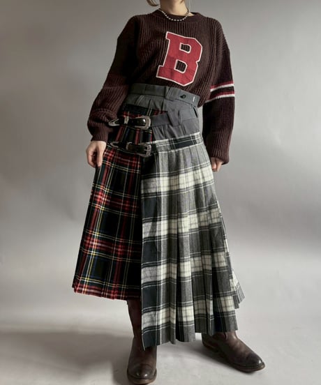 【RE;CIRCLE】 RE Kilt Long Skirt / 260108-003