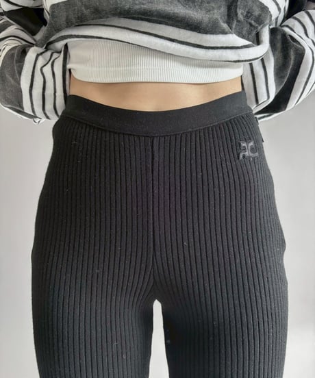 【USED】 Courreges Rib Knit Pants / 260124-007