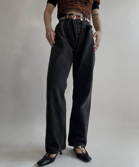 【USED】   Levi's Denim Pants 501 Black / 220416-020