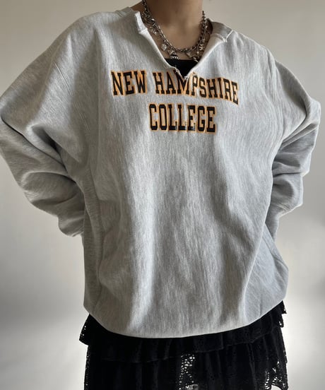 【USED】 80s Champion Reverse Weave Sweat Top NEW HAMPSHIRE COLLEGE /250111-014