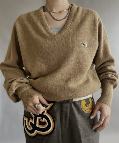 【USED】 JCPenny Acrylic Knit Pullover Camel / 230204-011