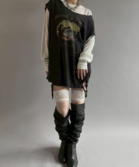 【USED】 Damage Cut-off T-shirt&Thermal Top /260607-029