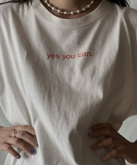 【USED】S/S T-shirt Windows "Yes You Can" /210602-023