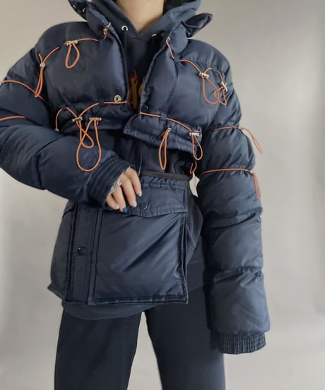 【RE;CIRCLE】 RE Draw Code Short Down Jacket + Waist Bag / 240104-019