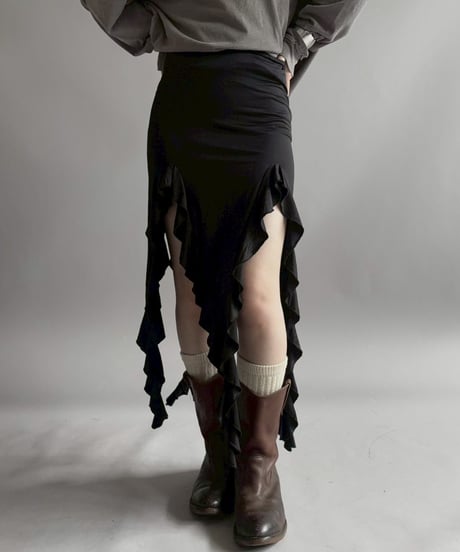 【USED】 Long Frill Design Skirt /260418-032