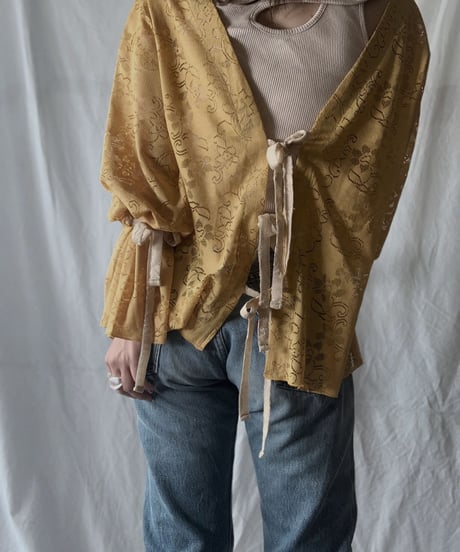 【RE;CIRCLE】 RE Lace Back Ribbon Blouse①/210630-001