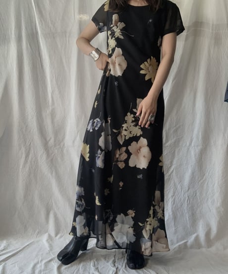 【UESD】 Flower Patterned S/S Dress/210613-003
