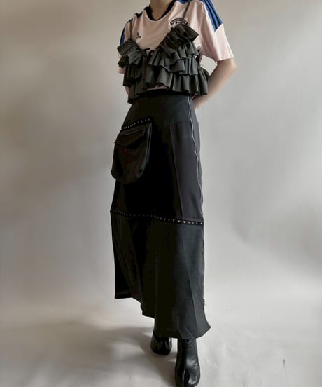【RE;CIRCLE】 RE Suit Asymmetry Long Skirt/ 250717-008