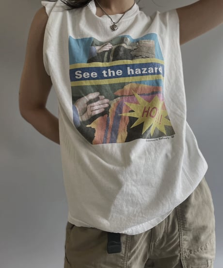 【USED】JERZEES cut off T-shirt / 230708-018