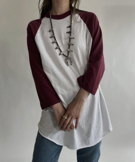 【USED】  Soffe Shirts Raglan T-shirt Wine Red / 220618-006