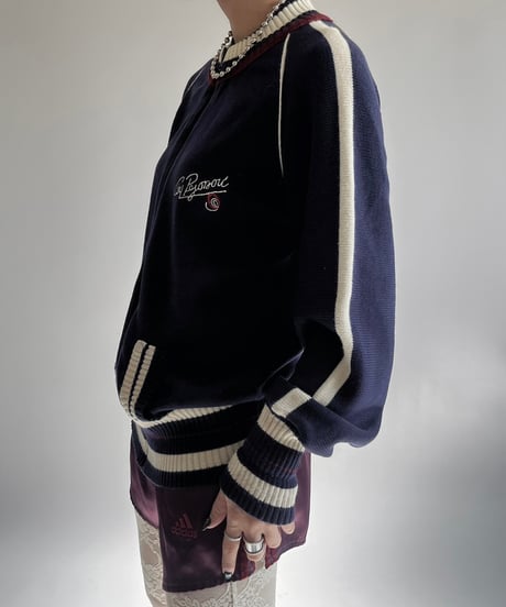 【USED】 Knit Zip Up Top /250104-032