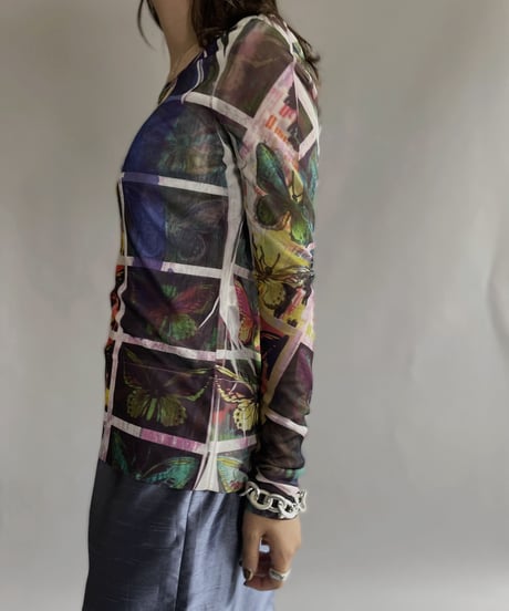 【USED】  Poly Long Sleeved Top / 220924-004