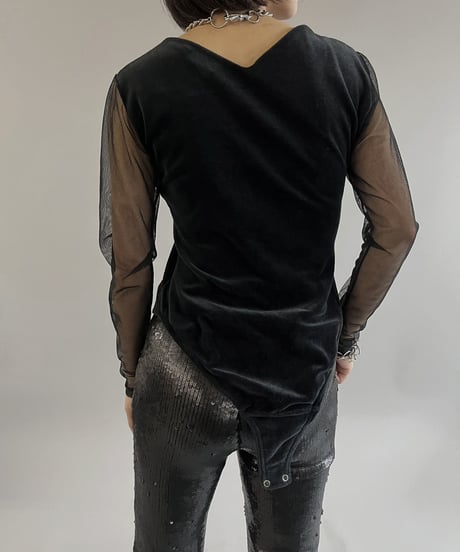 【USED】 L/S Sheer Leotard Top /240316-015
