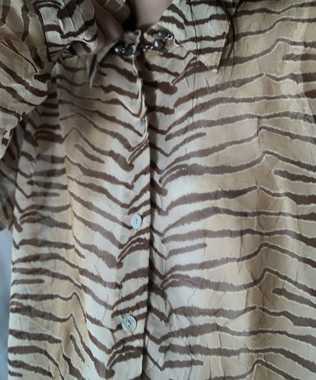 【USED】 Zebra Patterned See-through Top/210714-022