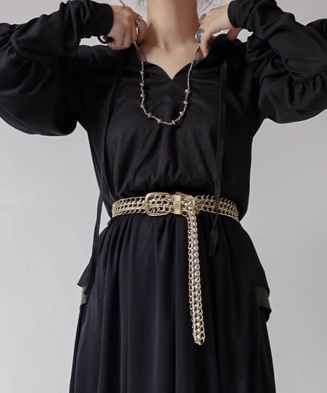 【USED】L/S Poly Dress ① / 220324-002