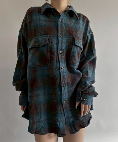 【USED】 STRUCTURE Flannel Shirt /251025-010
