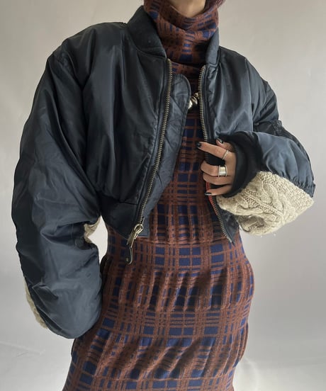 【RE;CIRCLE】 RE MA1 × Alan Knit Short Jacket / 241219-005