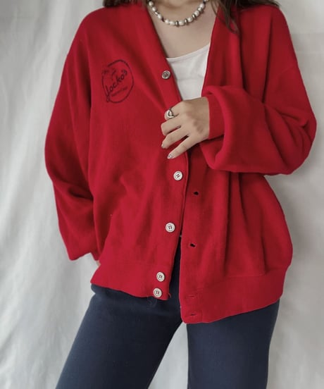 【USED】   THE FOX Acrylic Knit Cardigan/210930-021