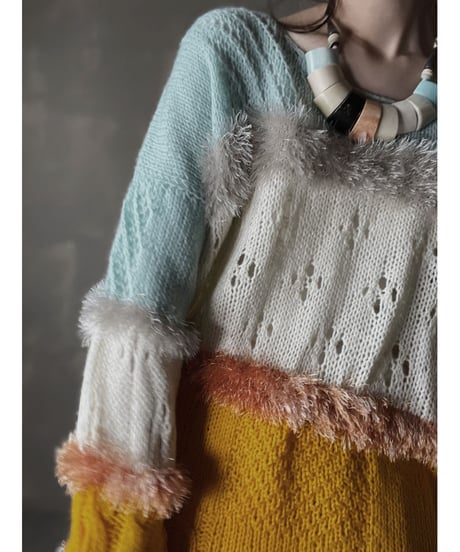 【USED】　Cable Mohair Knit Top/ 220220-018
