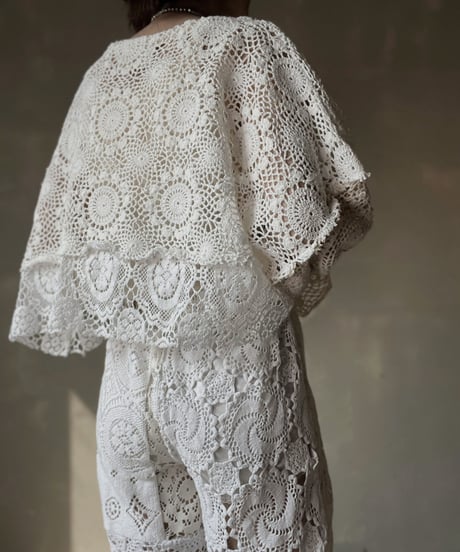 【RE;CIRCLE】 RE Crochet Patchwork L/S Top③/20220317-004