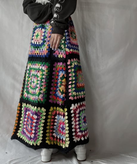 【RE;CIRCLE】 RE Granny Knit Long Skirt①/211014-012