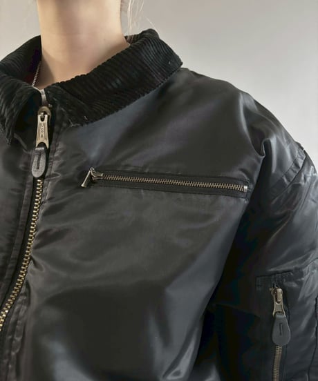 【RE;CIRCLE】 RE MA-1 Corduroy Collar Jacket Black / 251225-008