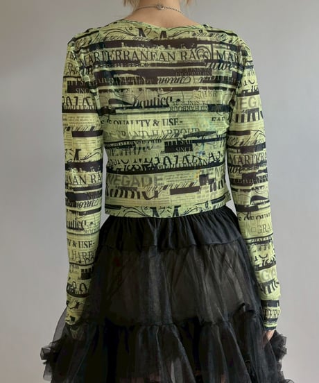 【USED】 Sheer Layered Design Top / 251227-002
