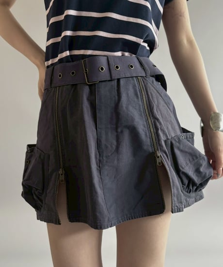 【RE;CIRCLE】 RE ARMY Double Zip Mini Skirt/ 260509-002