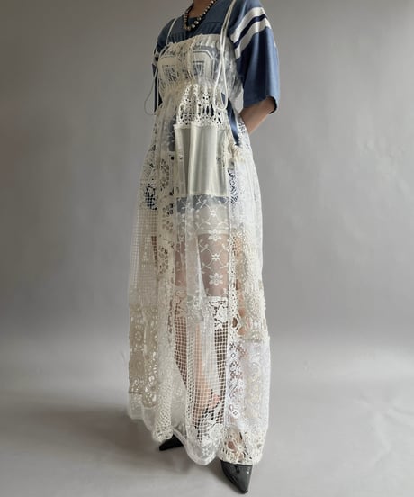 【RE;CIRCLE】RE Crochet Patch Camisole One-Piece/240829-005