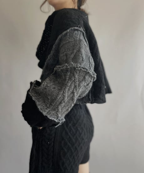 【RE;CIRCLE】 RE Alan Knit Bolero Black / 221006-011