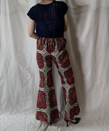 【RE;CIRCLE】 RE African Batik Flare Pants②/210428-013