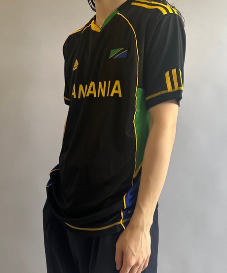 【USED 】adidas TANZANIA  Soccer Shirt /240603-006