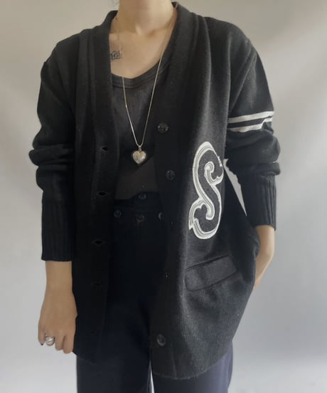 【USED】 Lettered Cardigan / 231028-012
